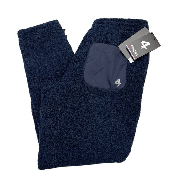 Fourlaps Lead Sherpa Pant Men M Navy Pull On Outer Layer Wind Resistant Outdoor - Picture 1 of 15